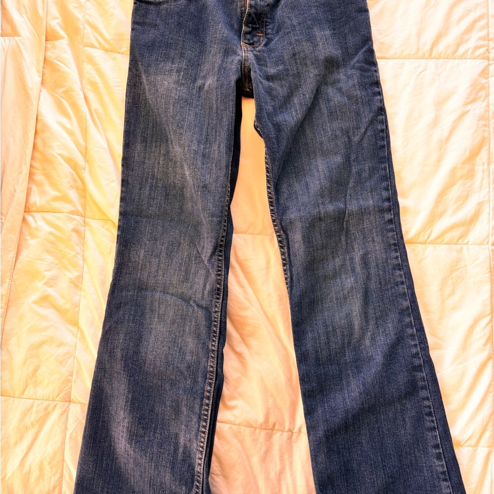 Girls Wrangler Boot Cut Blue Jeans